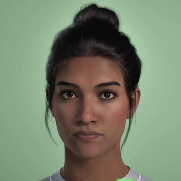 Photoreal Mimic Productions character — close-up demonstrating realism